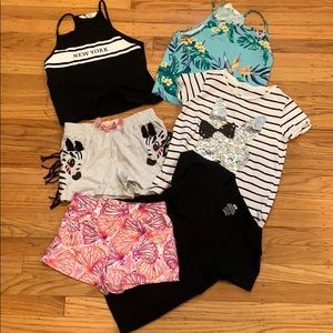 Set of 6 Tops & Shorts, Size 8 years